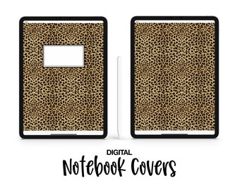 Digital Notebook Covers - Leopard Print | GoodNotes | Notability | Noteshelf