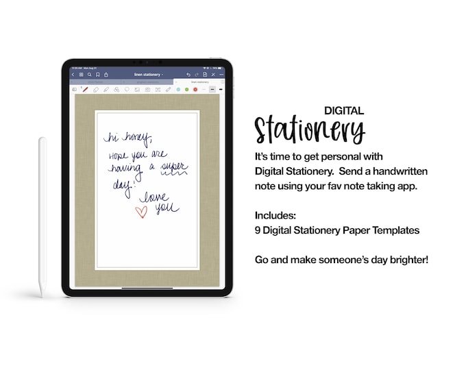9 Digital Paper Templates - Linen | GoodNotes | Notability | Noteshelf