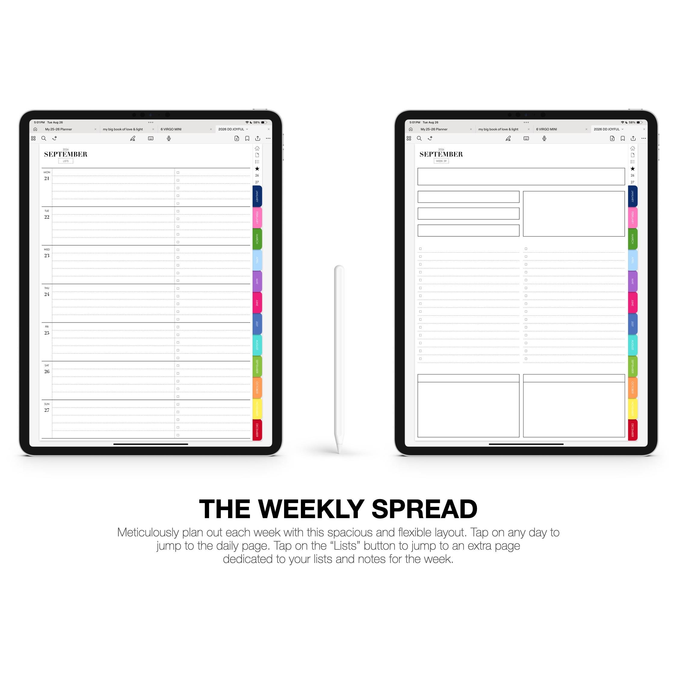 2026 Digital Planner | Deluxe | for Goodnotes (joyful Color) - Etsy