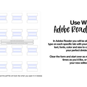 Editable Divider Tabs | Blank | Printable | DIY | White - Etsy