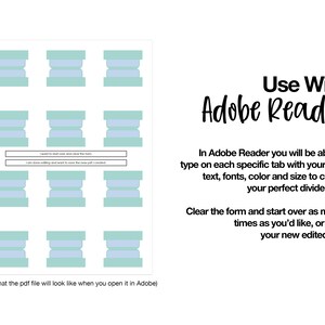 Editable Divider Tabs | Blank | Printable | DIY | Soft Aqua - Etsy