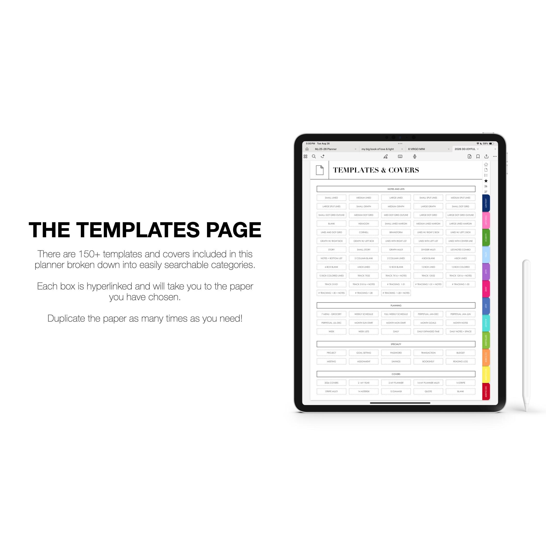 2026 Digital Planner | Deluxe | for Goodnotes (joyful Color) - Etsy