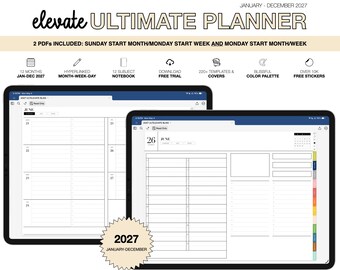 Digitaler Planer 2027 | Ultimatives Elevate | für Goodnotes (Blissful Color)