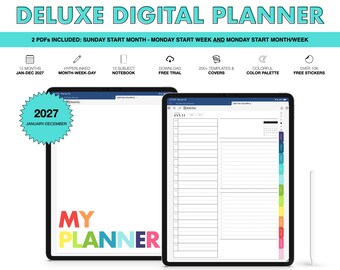 Digitaler Planer 2027 | Deluxe | für Goodnotes (Farbig)