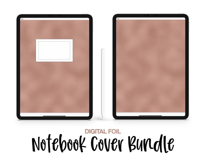 8 Digital Notebook Covers - Foil Bundle | GoodNotes | Notability | Noteshelf