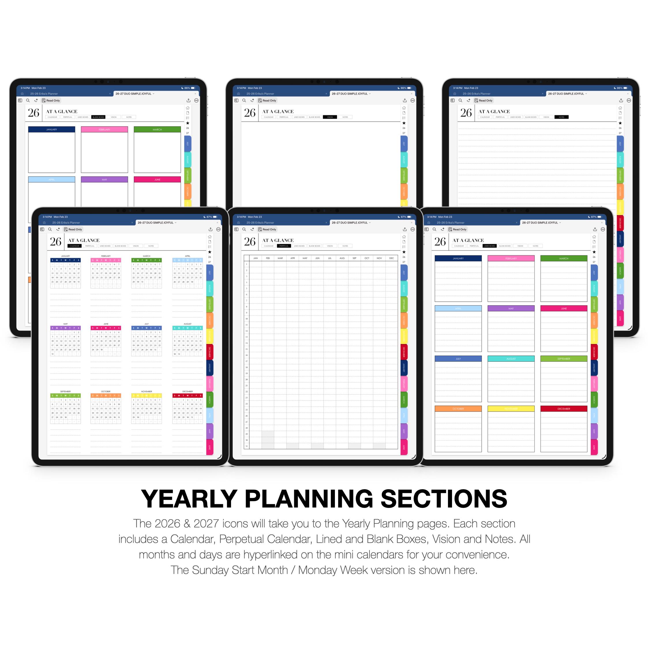 2026-2027 Digital Planner Mid Year | Simple Daily Duo | for Goodnotes ...