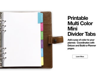 Printable Monthly Divider Tabs - Multi Color