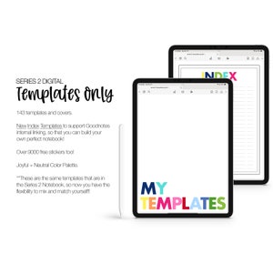 143 Digital Templates SERIES 2 | Digital Notes | Digital Covers | Digital Index Templates | Goodnotes Noteshelf Notability | Joyful