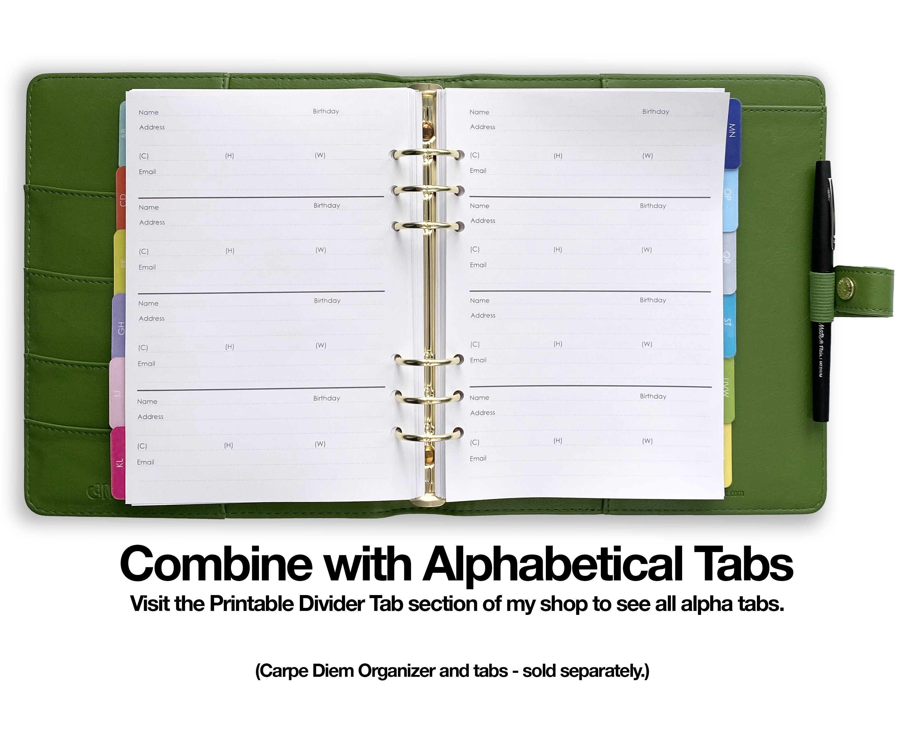 Printable Address Pages - A5 | Half Letter | Instant Download - Etsy