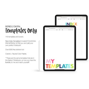 143 Digital Templates SERIES 2 | Digital Notes | Digital Covers | Digital Index Templates | Goodnotes Noteshelf Notability | Colorful
