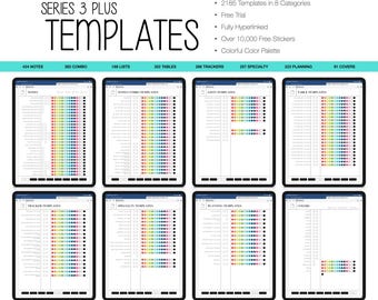 2185 Digital Templates | Series 3 PLUS | for Goodnotes (Colorful Color)