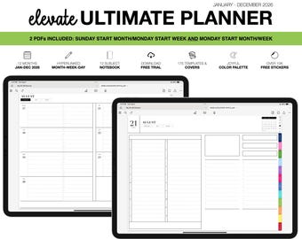 2026 Digital Planner | Elevate Ultimate | for Goodnotes (Joyful Color)