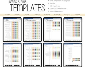 2185 Digital Templates | Series 3 PLUS | for Goodnotes (Blissful Color)
