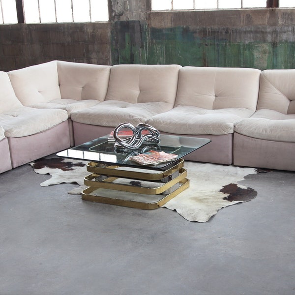 Minimalist POSTMODERN Modular 6 pc sofa sectional Post Modern Modernist WOW "pit sofa" Milo Baughman De Sede Togo Roset Bobois Attr.