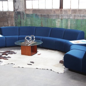 SOLDPOSTMODERN Stunning Modular Sculptural Nine pc curvlinear MCM Modernist Tappo sectional by John Mascheroni for Vecta, Italy, Steelcase image 2