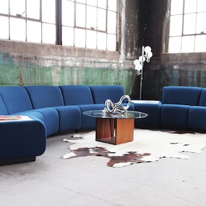 SOLDPOSTMODERN Stunning Modular Sculptural Nine pc curvlinear MCM Modernist Tappo sectional by John Mascheroni for Vecta, Italy, Steelcase image 1