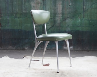 Early Shelby Williams Gazelle Chair in Green Accent Side Mid Century McM Modern 50s