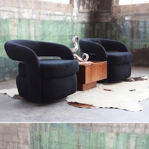 SOLD FANTASTIC Sculptural 1980's 1990s Postmodern Weiman Targa Swivel Lounge Chair for Preview McM Kagan Baughman 2, Sold Separately image 1