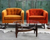 STUNNING, Unique Mid Century Walnut Adrian Pearsall Danish Modern Style coffee cocktail table round glass sculptural MCM Designer
