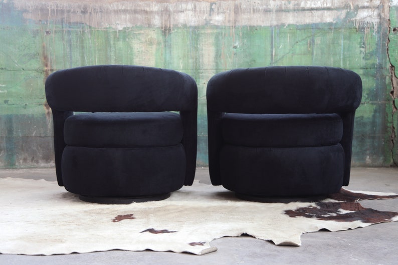SOLD FANTASTIC Sculptural 1980's 1990s Postmodern Weiman Targa Swivel Lounge Chair for Preview McM Kagan Baughman 2, Sold Separately image 8