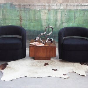 SOLD FANTASTIC Sculptural 1980's 1990s Postmodern Weiman Targa Swivel Lounge Chair for Preview McM Kagan Baughman 2, Sold Separately image 2
