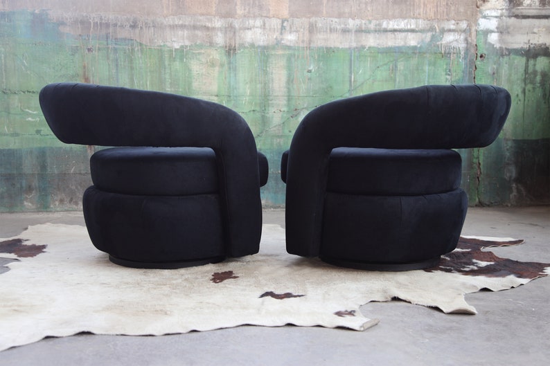 SOLD FANTASTIC Sculptural 1980's 1990s Postmodern Weiman Targa Swivel Lounge Chair for Preview McM Kagan Baughman 2, Sold Separately image 7