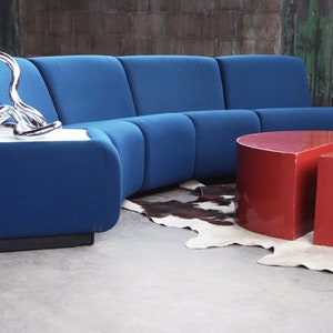 SOLDPOSTMODERN Stunning Modular Sculptural Nine pc curvlinear MCM Modernist Tappo sectional by John Mascheroni for Vecta, Italy, Steelcase image 8