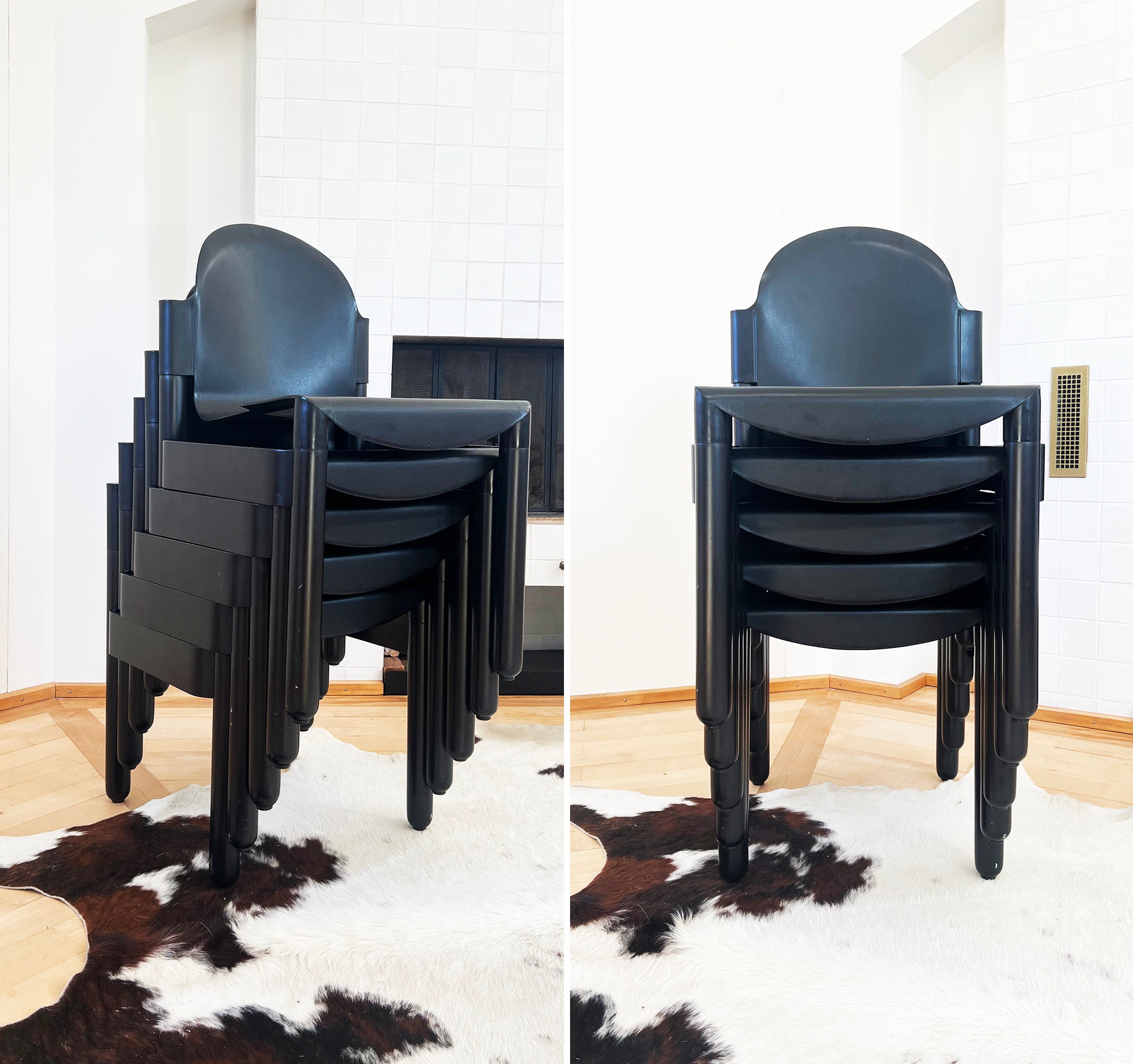 Postmodern 1980s Flex 2000 Stacking Chairs by Gerd Lange for