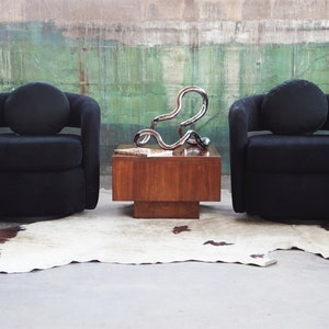 SOLD FANTASTIC Sculptural 1980's 1990s Postmodern Weiman Targa Swivel Lounge Chair for Preview McM Kagan Baughman 2, Sold Separately image 4