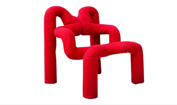 Vintage Original Armchair by Terje Ekstrom Norway 80s Mcm