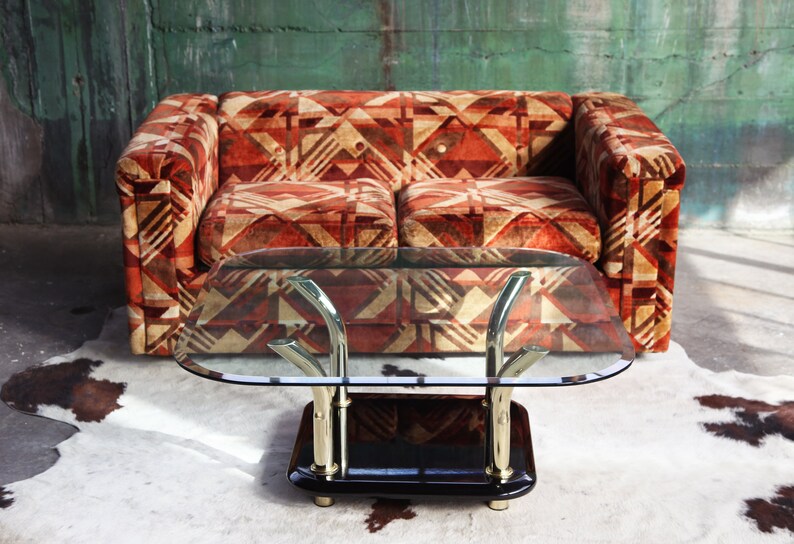 Stunning Karl Springer style Post Modern Miami Regency Hollywood Regency Mid Century glass Lucite Brass coffee cocktail table MCM Designer 画像 9