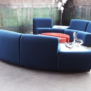 SOLDPOSTMODERN Stunning Modular Sculptural Nine pc curvlinear MCM Modernist Tappo sectional by John Mascheroni for Vecta, Italy, Steelcase image 7