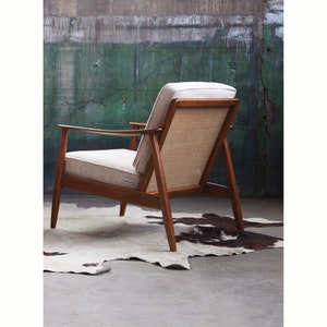 GORGEOUS Sculptural Mid Century Folke Ohlsson Kofod Larsen style Danish Modern Lounge Chair stunning Wood (ONE left)