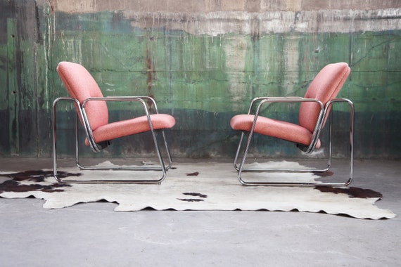 GERESERVEERD Postmoderne chromen fauteuil uit jaren - Etsy Nederland