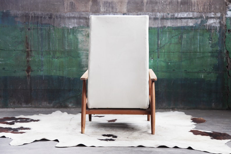 SOLDGORGEOUS Orig. Milo Baughman Recliner ONE left. Mid Century Danish Modern Lounge Chair by James Inc. Beautiful Oak Solid Wood image 9