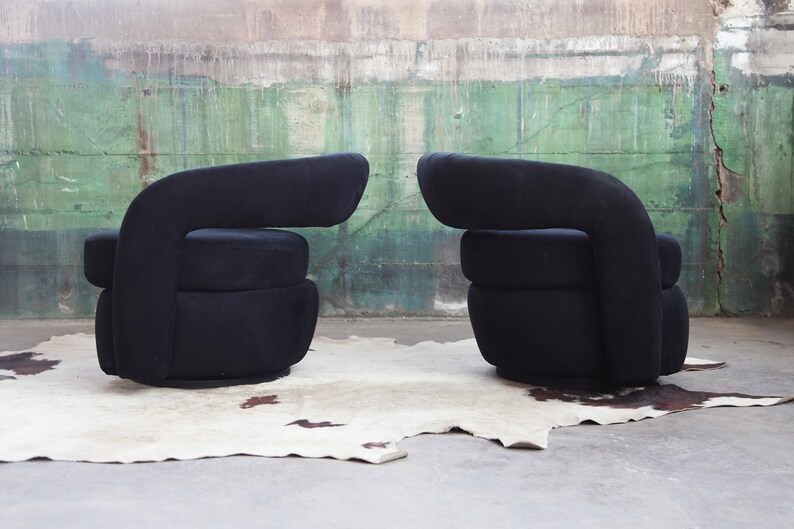 SOLD FANTASTIC Sculptural 1980's 1990s Postmodern Weiman Targa Swivel Lounge Chair for Preview McM Kagan Baughman 2, Sold Separately image 6