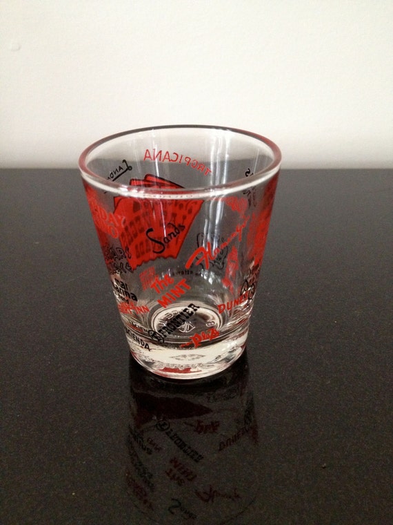 Items similar to Vintage Las Vegas Casinos Shot Glass on Etsy