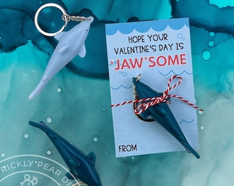 JAWsome Shark Valentines Card, Valentine Tag, Kids Classroom Valentines, Kids Valentines Cards Printable, Class Room Valentines