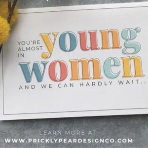 Begrüßung der neuen jungen Frauen, die Idee dienen | Bearbeitbare Canva Vorlage für HLT Junge Frauen