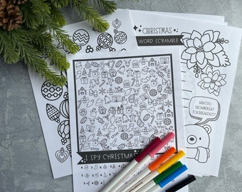 Christmas Coloring & Activities Book | Printable Christmas Coloring Pages