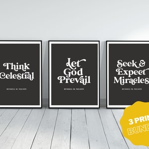 Russell M Nelson Quotes Art Print Bundle: LDS Wall Art (Digital Download)