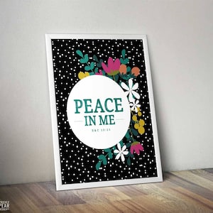 Peace In Me Floral Print: LDS Young Women Theme (Digital Download)