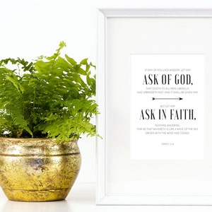 Young Women 2017 Mutual Theme Posters Kit | Natural Wreath | Aarow | James 1: 5-6 | LDS Art | Christian Art