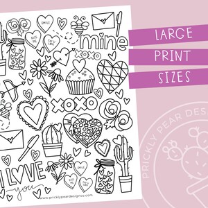 HUGE Valentine Coloring Poster