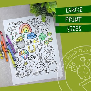 HUGE St. Patrick&#39;s Day Coloring Poster