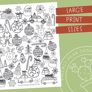 HUGE Christmas Coloring Poster