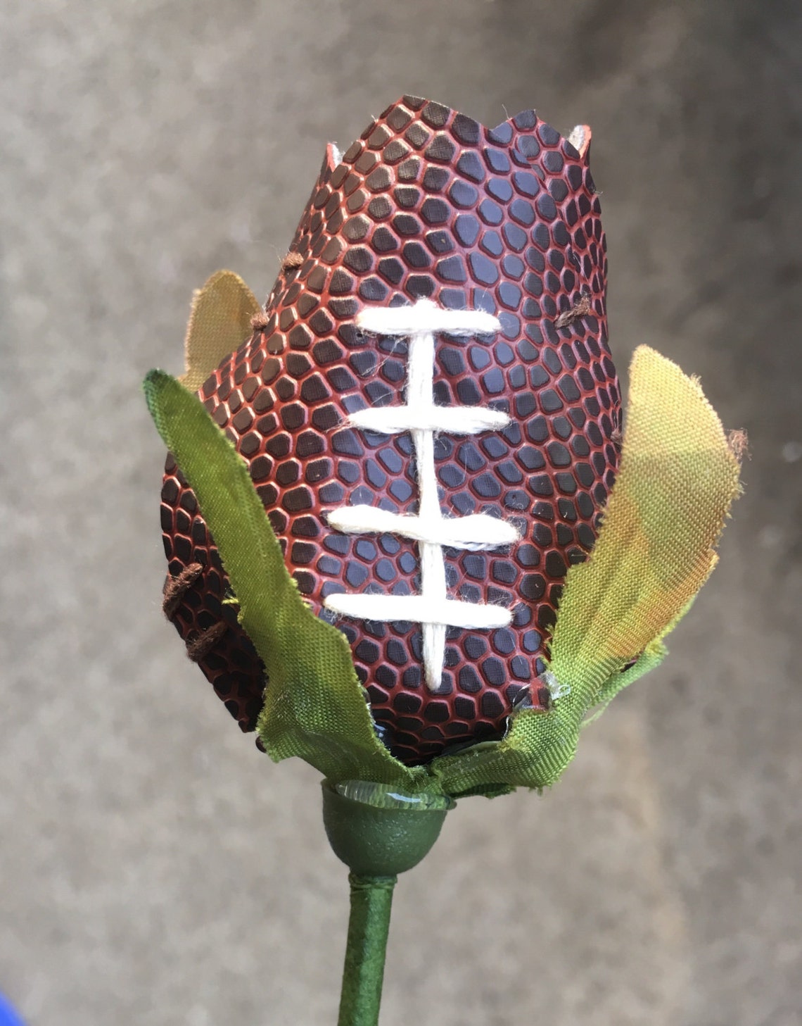 Football Long Stem Roses Football Flowers Made From Real Etsy