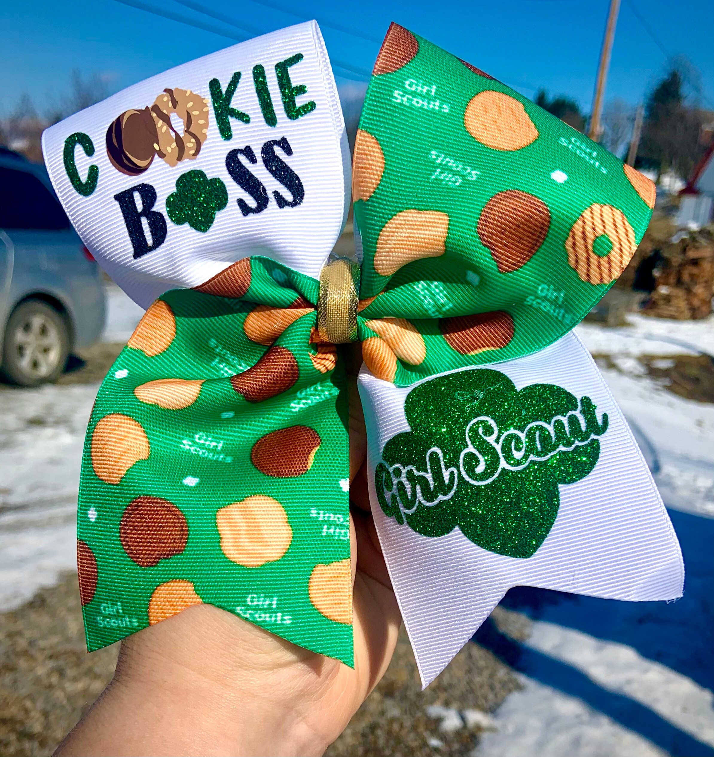 Girl Scout Cookie Boss Selling Hair Bow Ponytails Barrettes Etsy
