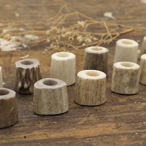 Antler Bead, Dreadlock Beads, Dreads Accessories / 7.9mm hole