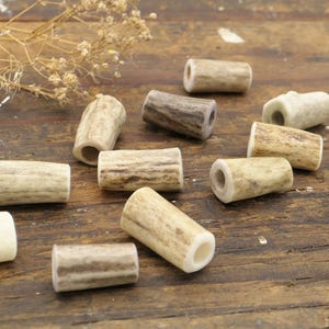 Antler Bead, Dreadlock Beads, Dreads Accessories / 5.5mm or 3.2mm hole